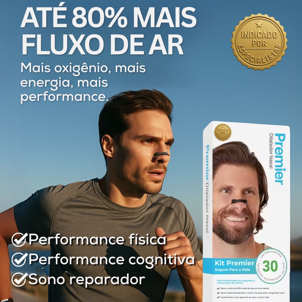 Dilatador Nasal Magnético Premier Original - Kit Econômico com 30 pares