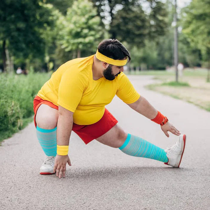 Meias de compressão de panturrilha larga Plus Size (3 pares)