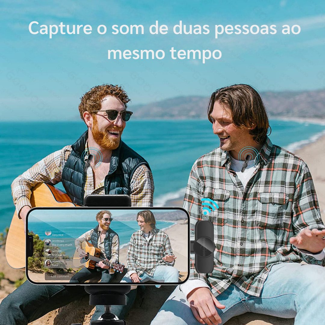 Microfone de Lapela Wireless One-Audio