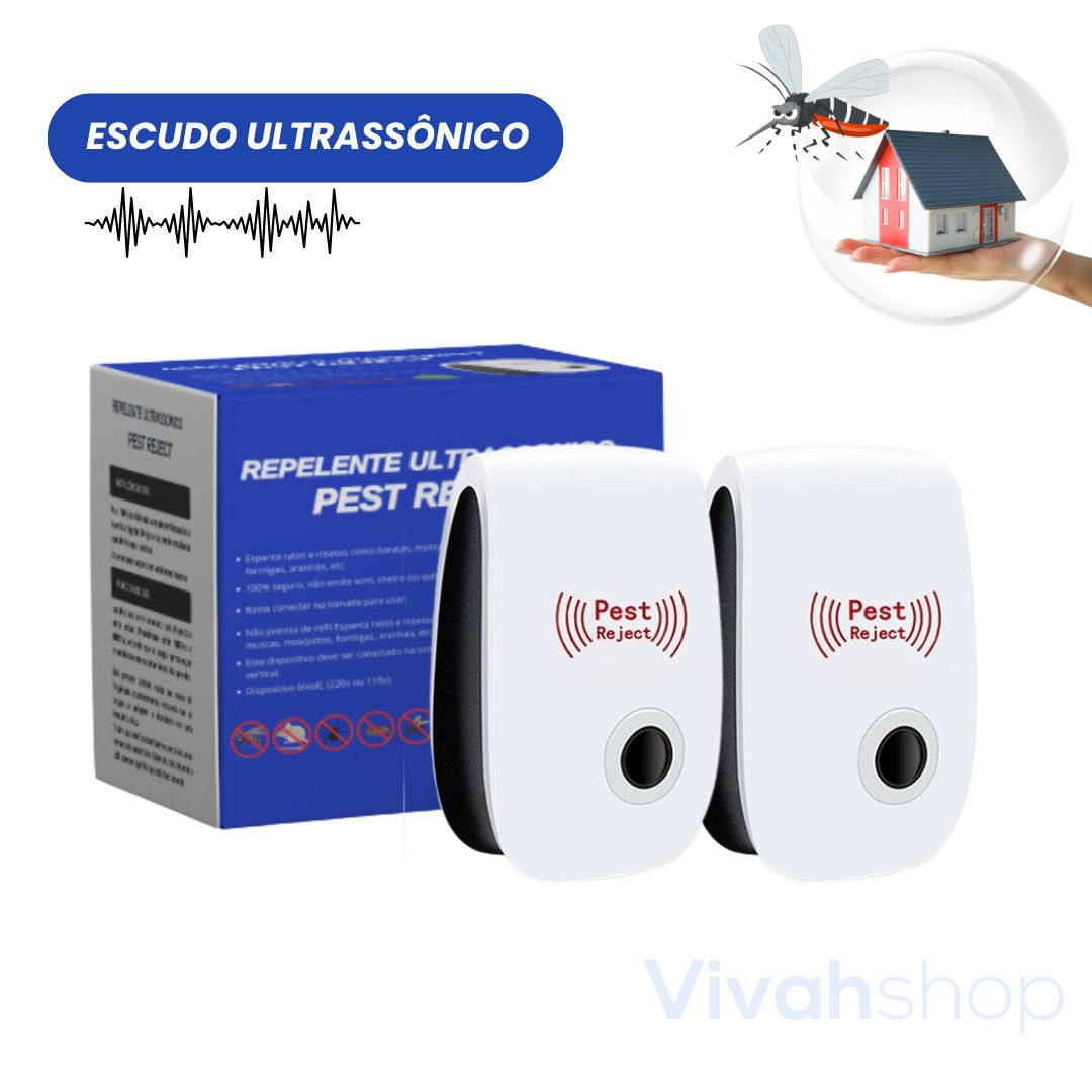 Repelente Ultrassônico Pest Reject - Barreira Sonora Contra a Dengue