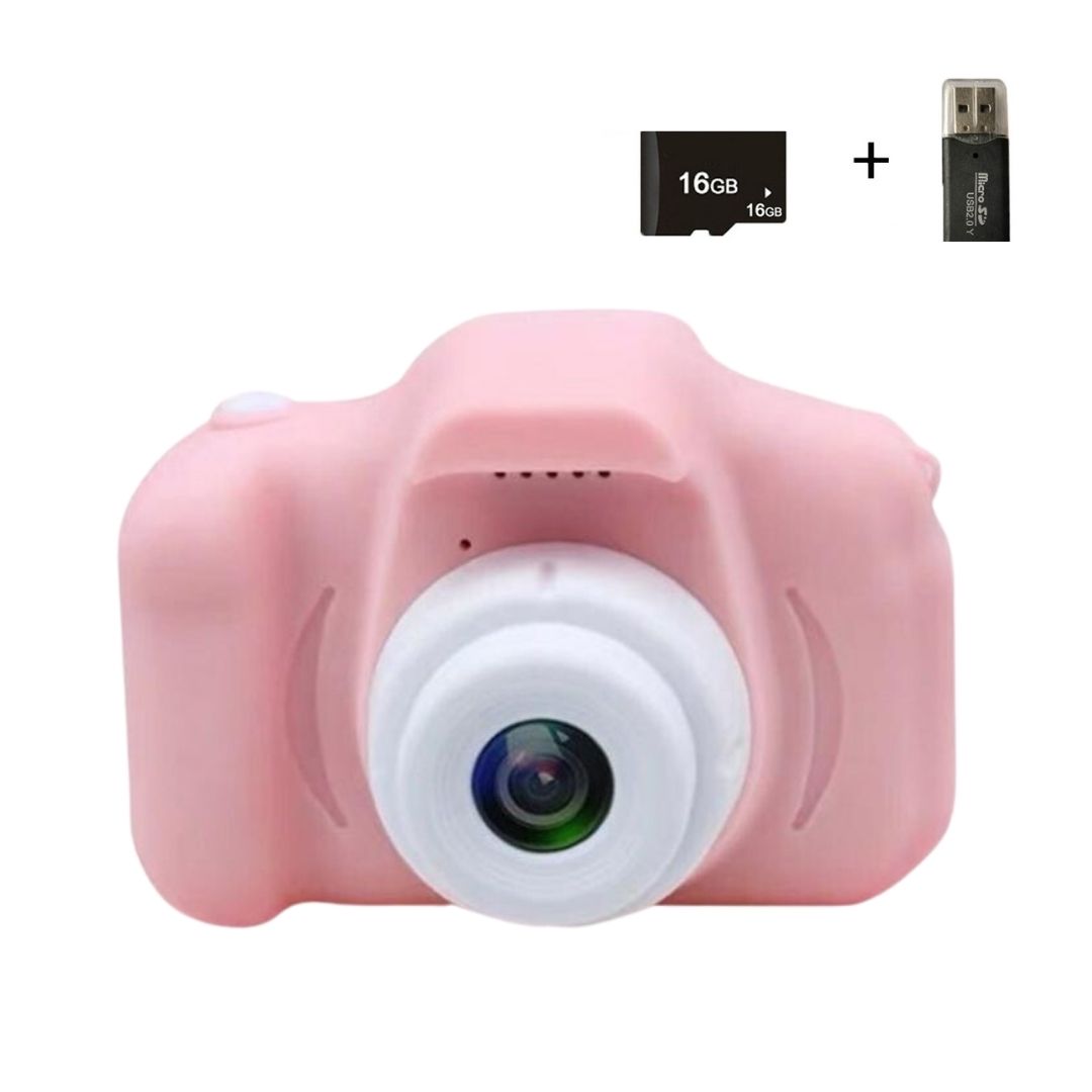 Mini Câmera Digital Infantil HD Recarregável + SD card 16GB de brinde