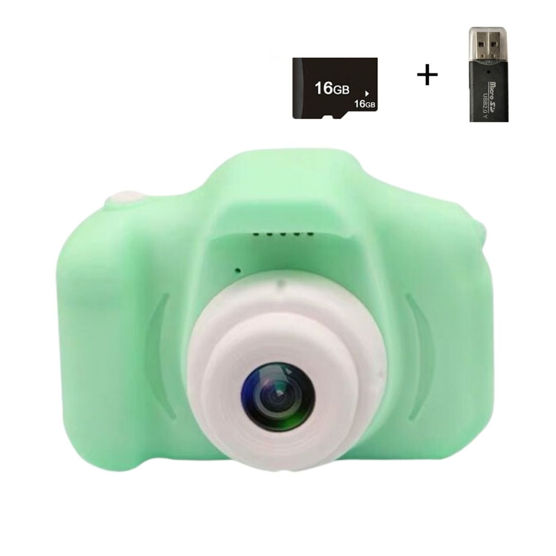 Mini Câmera Digital Infantil HD Recarregável + SD card 16GB de brinde