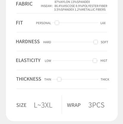 MIIOW 3Pcs Ice Silk Man Underwear Boxer Metal Fiber Antistatic Men Underpants Seamless Cut Hem Men's Panties Boxers Shorts Trunk